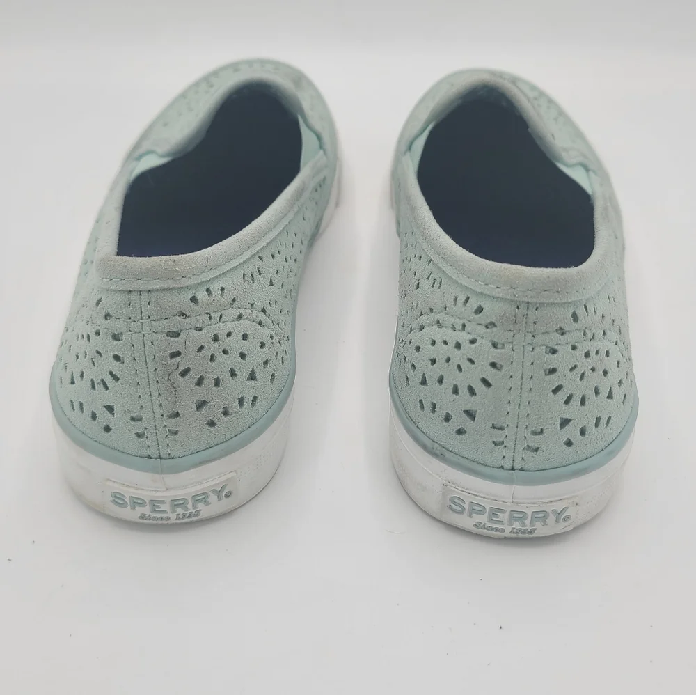 Sperry Seaside Perforated Baby Blue Sneakers